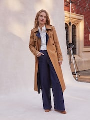 Boden Brown Cheltenham Trench 100% Cotton Coat - Image 1 of 5