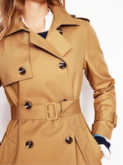 Boden Brown Cheltenham Trench 100% Cotton Coat - Image 3 of 5