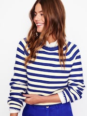 Boden Blue Lena Stitch Detail Jumper - Image 1 of 5