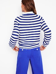 Boden Blue Lena Stitch Detail Jumper - Image 3 of 5
