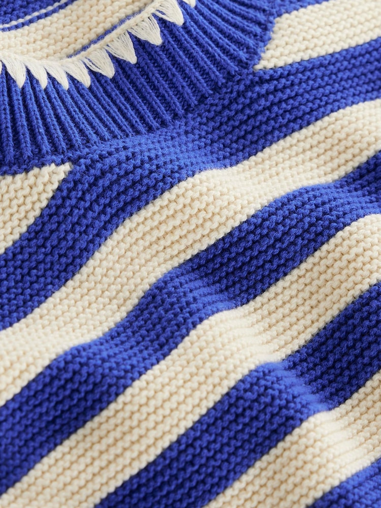 Boden Blue Lena Stitch Detail Jumper - Image 5 of 5