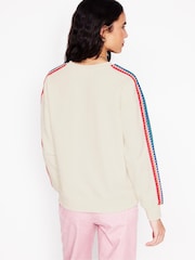 Boden Cream Emi Crochet 100% Cotton Sweatshirt - Image 3 of 5