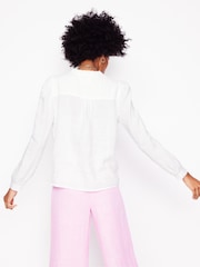 Boden White Grace 100% Linen Top - Image 2 of 5
