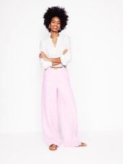 Boden White Grace 100% Linen Top - Image 3 of 5