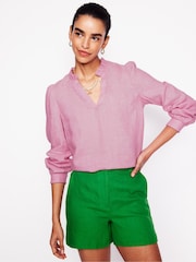 Boden Pink Grace 100% Linen Top - Image 1 of 5