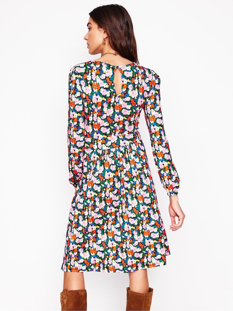 Boden Pink Alexandra Blouson Jersey Dress - Image 2 of 5