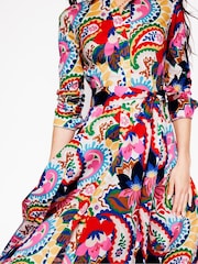 Boden Red Amy Cotton Midi Shirt Dress - Image 3 of 6