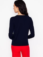 Boden Blue Emilia Cotton Crew Cardigan - Image 3 of 6