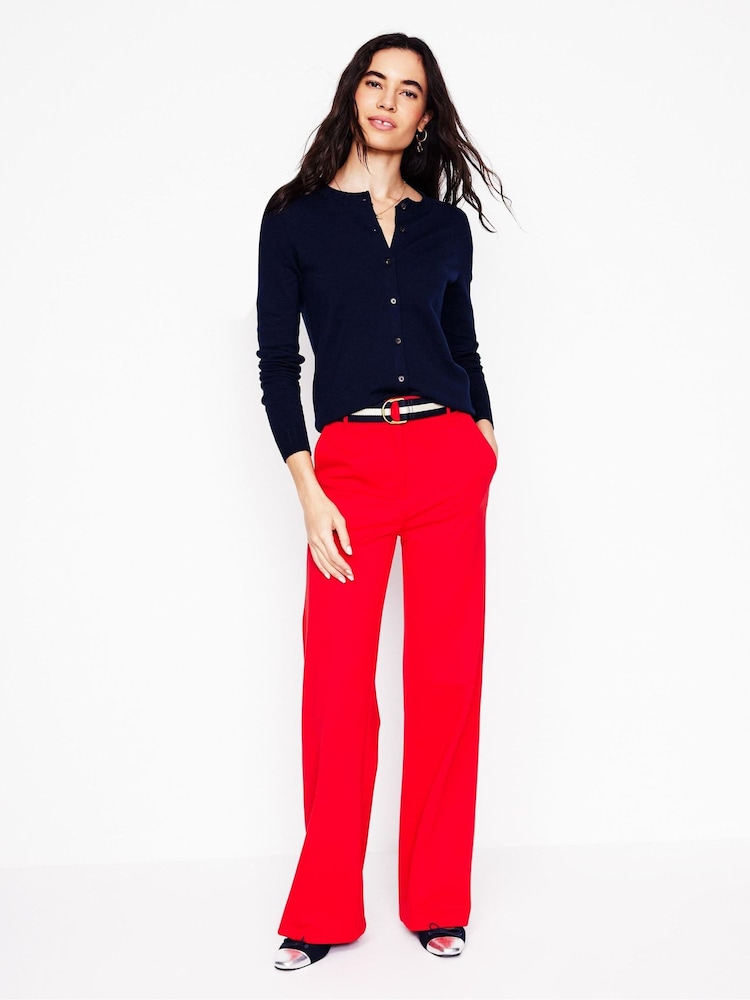 Boden Blue Emilia Cotton Crew Cardigan - Image 4 of 6