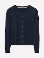 Boden Blue Emilia Cotton Crew Cardigan - Image 5 of 6