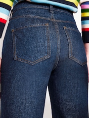 Boden Blue High Rise Rigid 100% Cotton Straight Jeans - Image 2 of 6