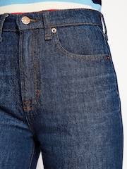 Boden Blue High Rise Rigid 100% Cotton Straight Jeans - Image 5 of 6