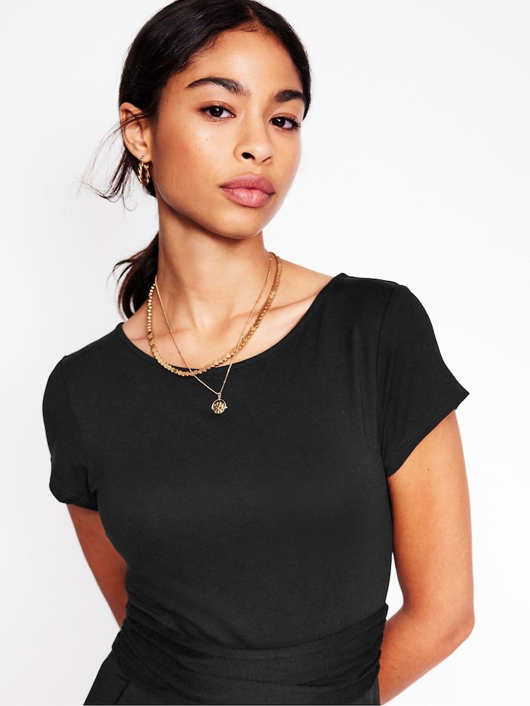 Boden Black Amelie Jersey Dress - Image 2 of 5