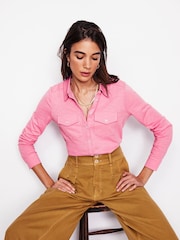 Boden Pink Amy 100% Cotton Jersey Shirt - Image 1 of 5