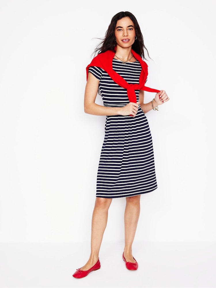 Boden Dark Blue Amelie Jersey Dress - Image 1 of 5