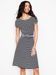 Boden Dark Blue Amelie Jersey Dress - Image 4 of 5