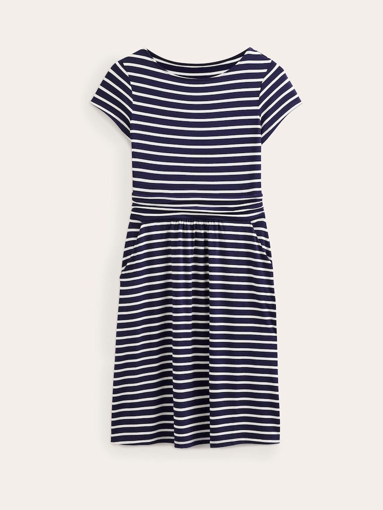 Boden Dark Blue Amelie Jersey Dress - Image 5 of 5