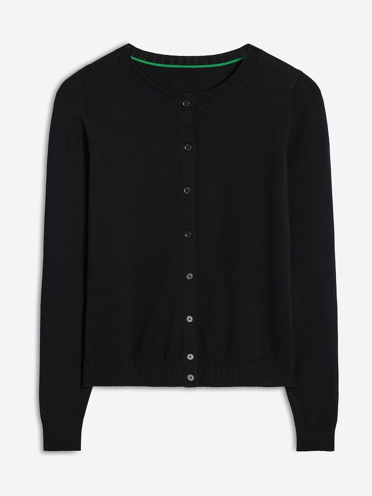 Boden Black Emilia Crew Cardigan - Image 5 of 6