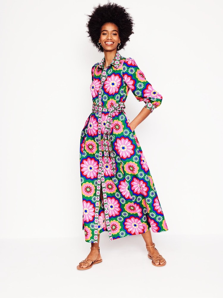 Boden Green Clara 100% Cotton Shirt Dress - Image 1 of 4