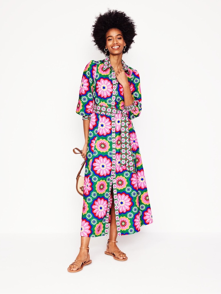 Boden Green Clara 100% Cotton Shirt Dress - Image 3 of 4