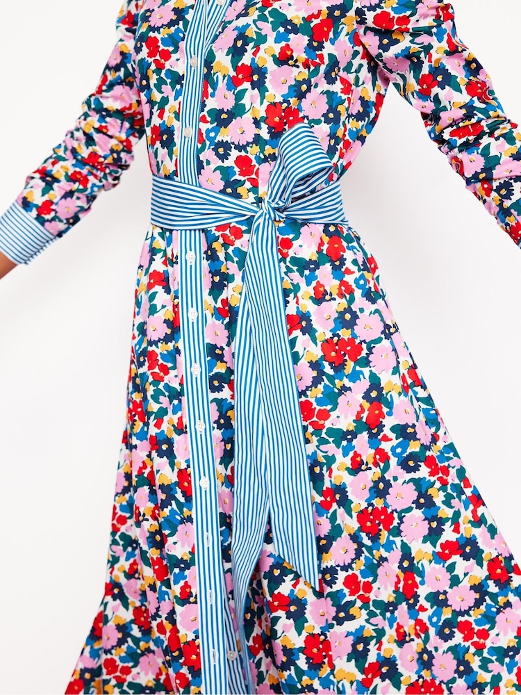 Boden Red Amy Midi Shirt Dress - Image 3 of 5
