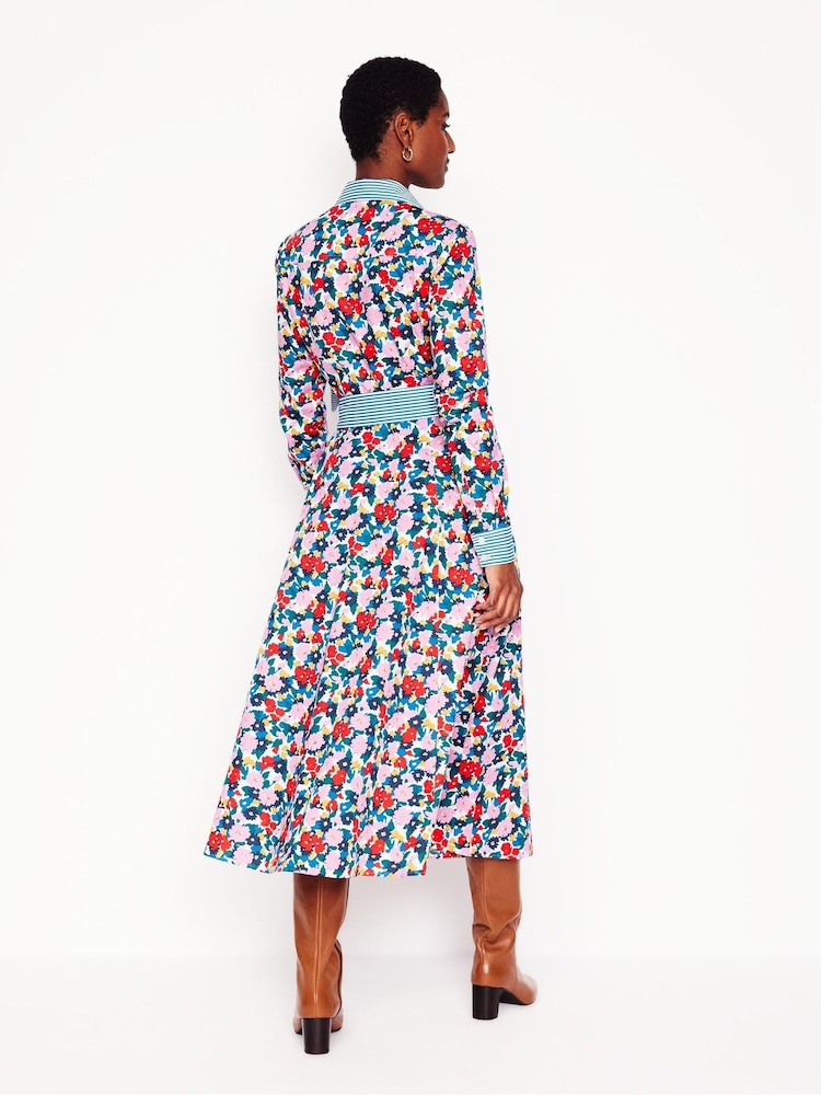 Boden Red Amy Midi Shirt Dress - Image 4 of 5