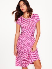 Boden Pink Amelie Jersey Dress - Image 1 of 5