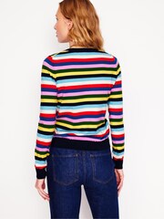 Boden Blue Emilia Cotton Crew Jumper - Image 3 of 6