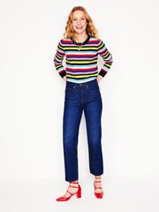 Boden Blue Emilia Cotton Crew Jumper - Image 4 of 6