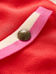 Boden Red Holly Collared Knitted 100% Cotton Jacket - Image 8 of 8