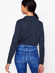Boden Blue Amy 100% Cotton Jersey Shirt - Image 2 of 4
