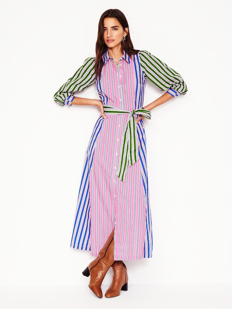 Boden Pink Clara Cotton 100% Cotton Shirt Dress - Image 1 of 6