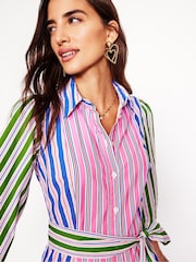 Boden Pink Clara Cotton 100% Cotton Shirt Dress - Image 2 of 6