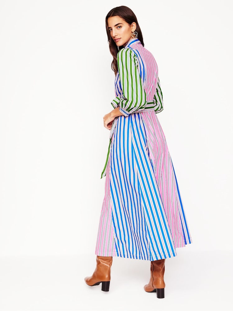 Boden Pink Clara Cotton 100% Cotton Shirt Dress - Image 3 of 6