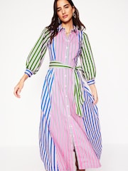 Boden Pink Clara Cotton 100% Cotton Shirt Dress - Image 4 of 6