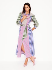 Boden Pink Clara Cotton 100% Cotton Shirt Dress - Image 5 of 6
