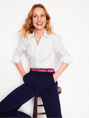 Boden White Cara Stretch Cotton Shirt - Image 1 of 5