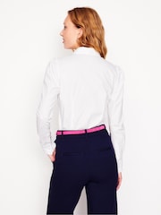 Boden White Cara Stretch Cotton Shirt - Image 3 of 5