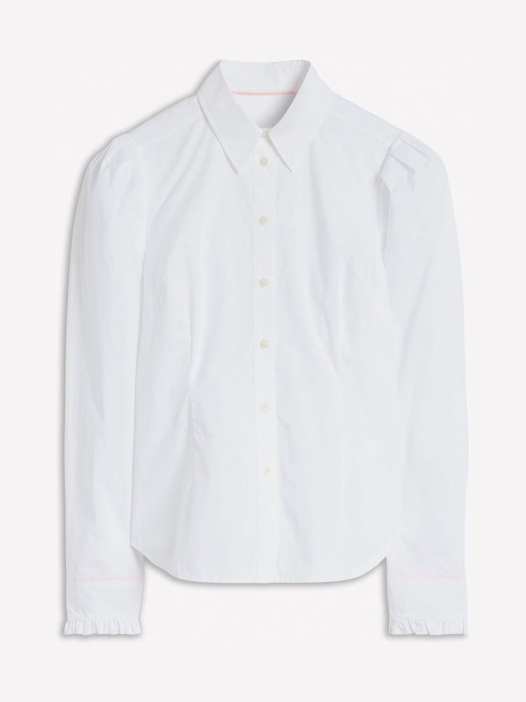 Boden White Cara Stretch Cotton Shirt - Image 5 of 5