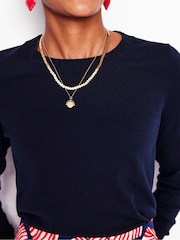 Boden Blue Emilia Crew Jumper - Image 3 of 6
