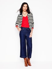 Boden Cream Holly Collared Knitted 100% Cotton Jacket - Image 4 of 6
