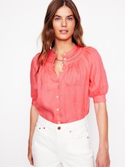Boden Pink Bea 100% Linen Top - Image 1 of 5