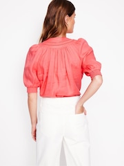 Boden Pink Bea 100% Linen Top - Image 3 of 5