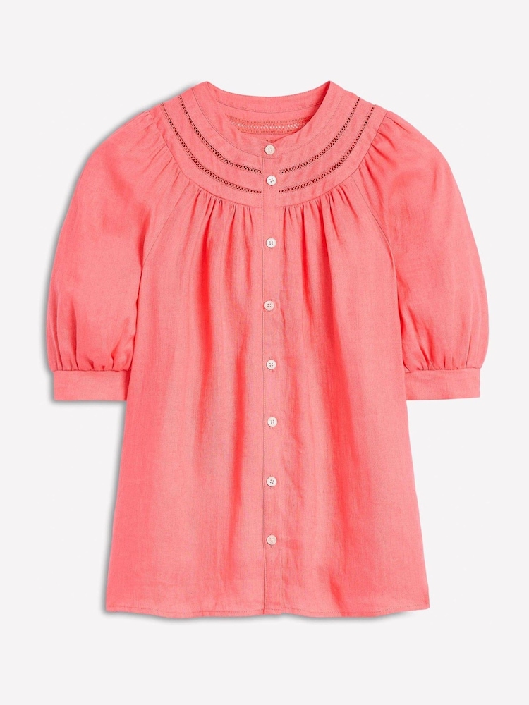 Boden Pink Bea 100% Linen Top - Image 5 of 5