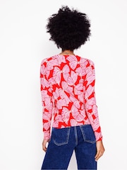 Boden Red Emilia Cotton Crew Jumper - Image 2 of 6