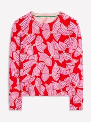 Boden Red Emilia Cotton Crew Jumper - Image 5 of 6