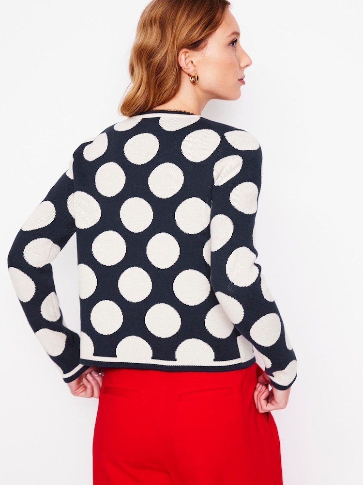 Boden Blue Holly Knitted 100% Cotton Jacket - Image 2 of 6