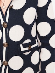 Boden Blue Holly Knitted 100% Cotton Jacket - Image 4 of 6