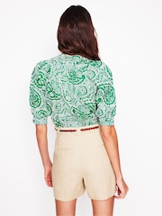 Boden Green Bea 100% Linen Top - Image 3 of 5