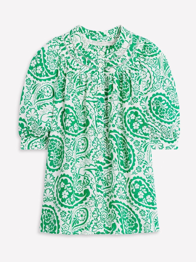 Boden Green Bea 100% Linen Top - Image 5 of 5